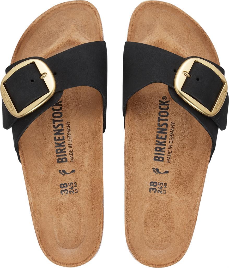 Madrid Big Buckle black, Nubuck Leather