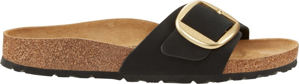 Madrid Big Buckle black, Nubuck Leather