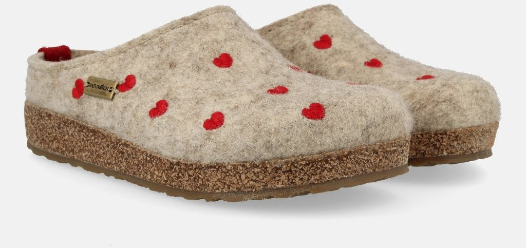 Cuoricini beigemeliert, Wollfilz