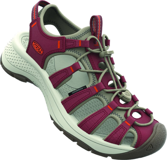 Astoria West Sandal W-Merlot/Scarlet Ibis