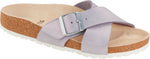 Siena shimmering purple fog, Suede Leather