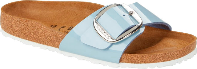 Madrid Big Buckle patent dove blue, Birko Flor Pat