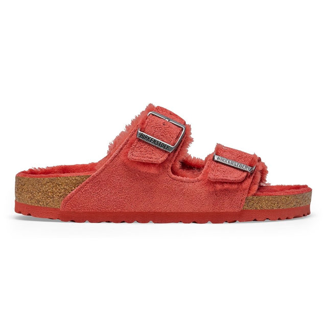 Arizona Shearling sienna red, Suede Leather