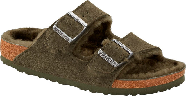 Arizona Shearling thyme, Suede Leather