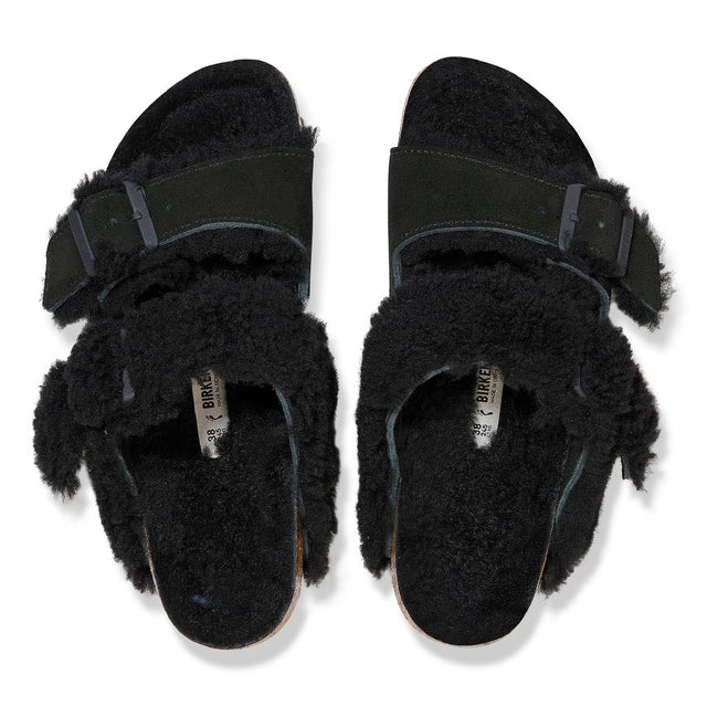 Arizona Split Shearl teddy black, Suede Leather