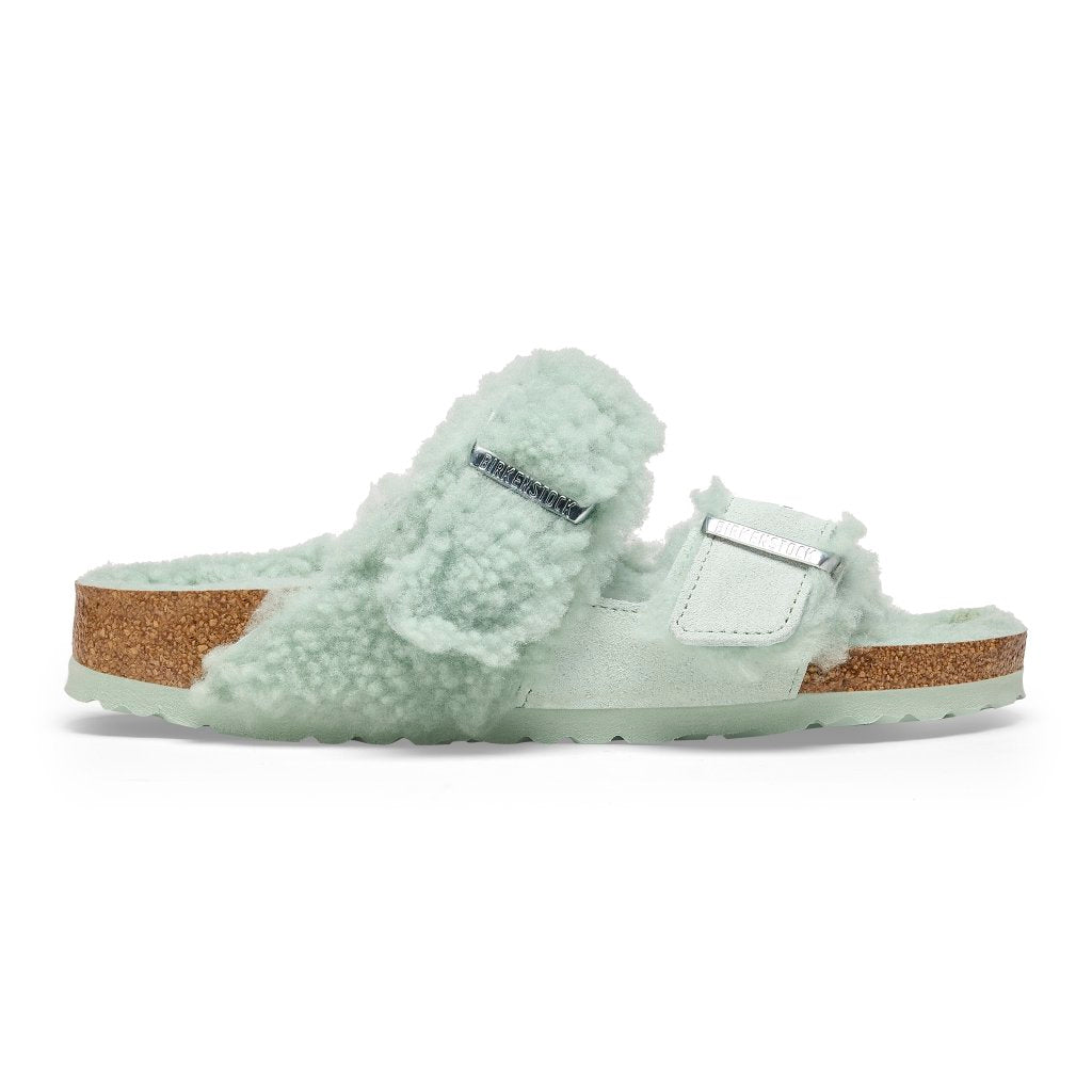 Arizona Split Shearl teddy matcha, Suede Leather