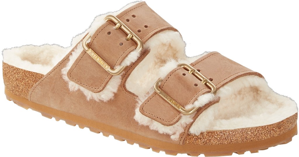 Arizona Bold Shearling cognac, Natural Leather