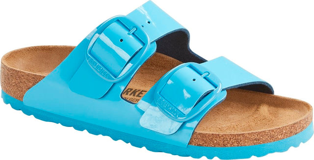 Arizona Big Buckle patent sky blue, Birko Flor