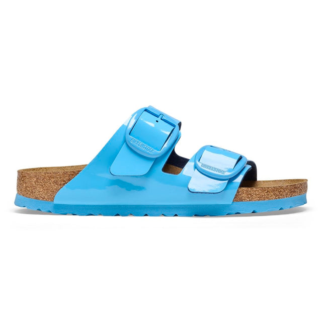 Arizona Big Buckle patent sky blue, Birko Flor