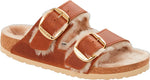 Arizona Big Buckle Shearling cognac, Oiled Leather
