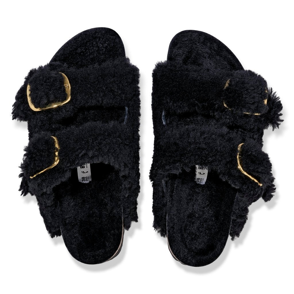 Arizona Big Buckle Shearling teddy black gold, Fur