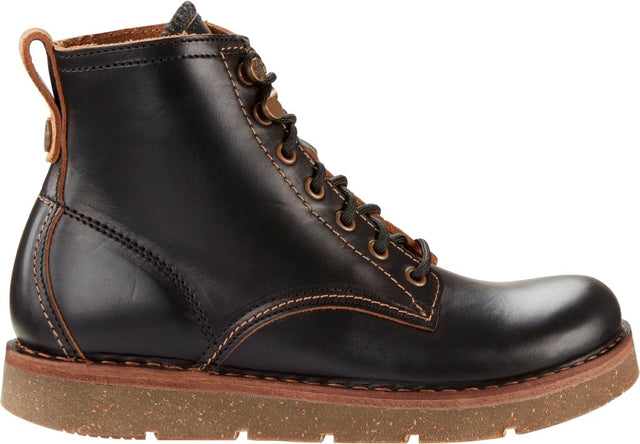 Birmingham Lace Mid Men black, Oiled Leather