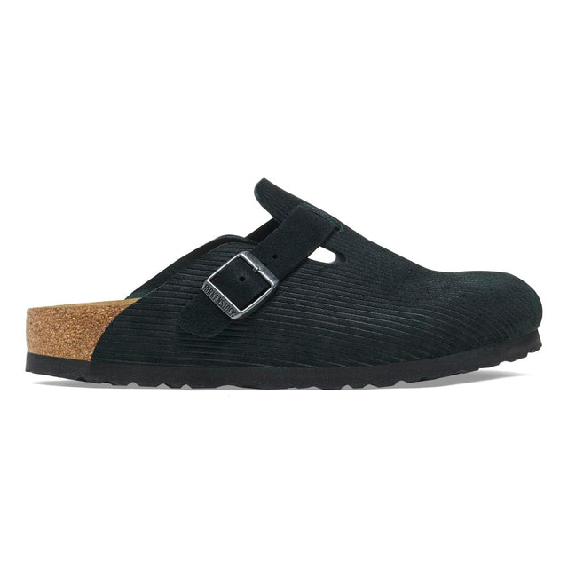 Boston corduroy black, Suede Leather