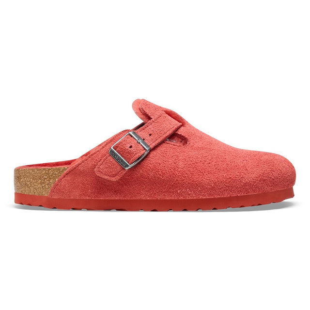 Boston Shearling sienna red, Suede Leather