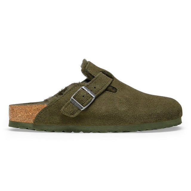 Boston Shearling thyme, Suede Leather