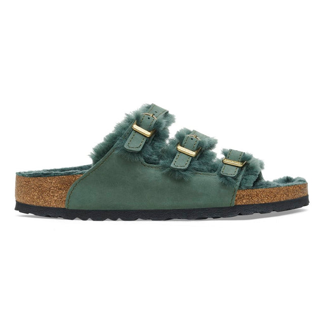 Florida D Buckle Shearling thyme, Nubuck Leather