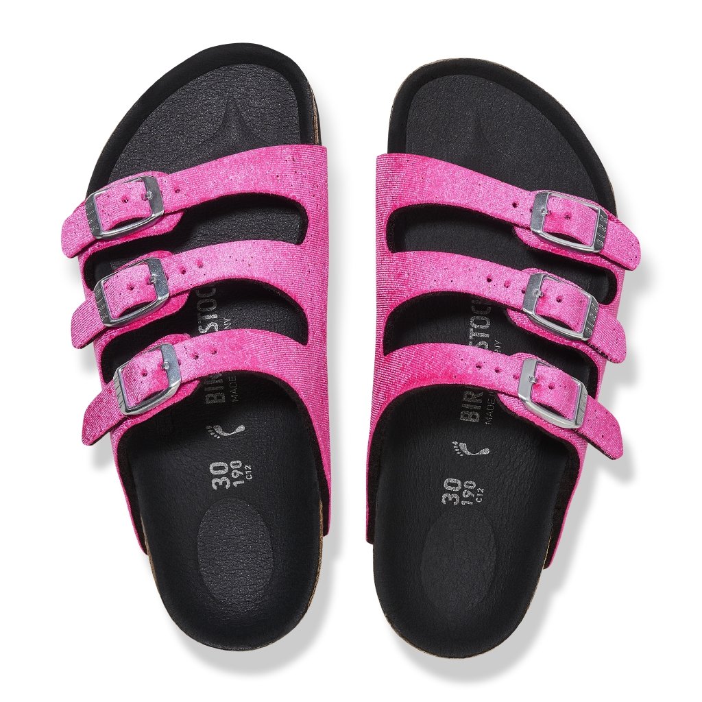 Florida Kids glitter velvet pink veg, Microfibre