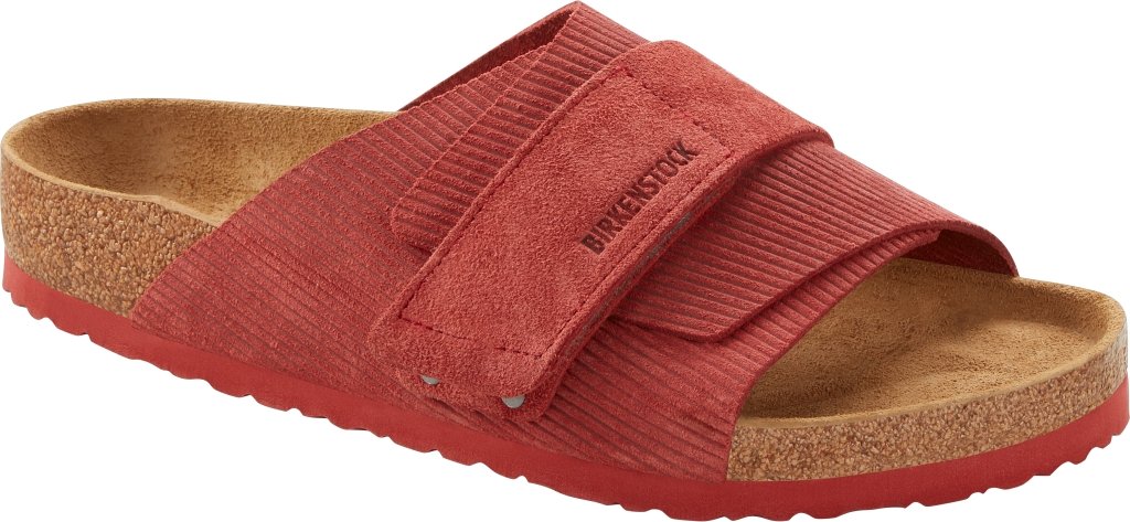 Kyoto corduroy sienna red, Suede Leather/Nubuck