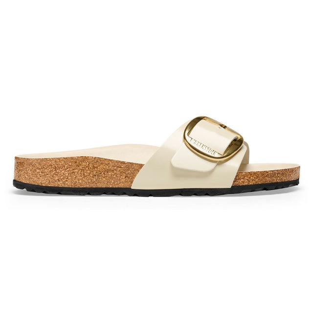 Madrid Big Buckle shine ecru, Natural Leather