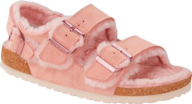 Milano Shearling light rose, Suede Leather