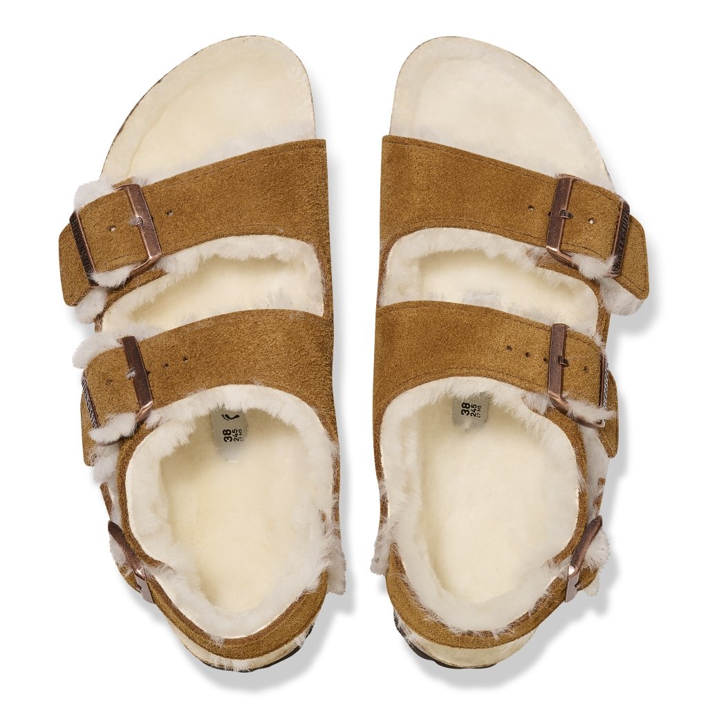 Milano Shearling mink, Suede Leather