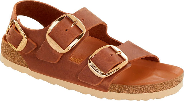 Milano Big Buckle cognac, Oiled Leather