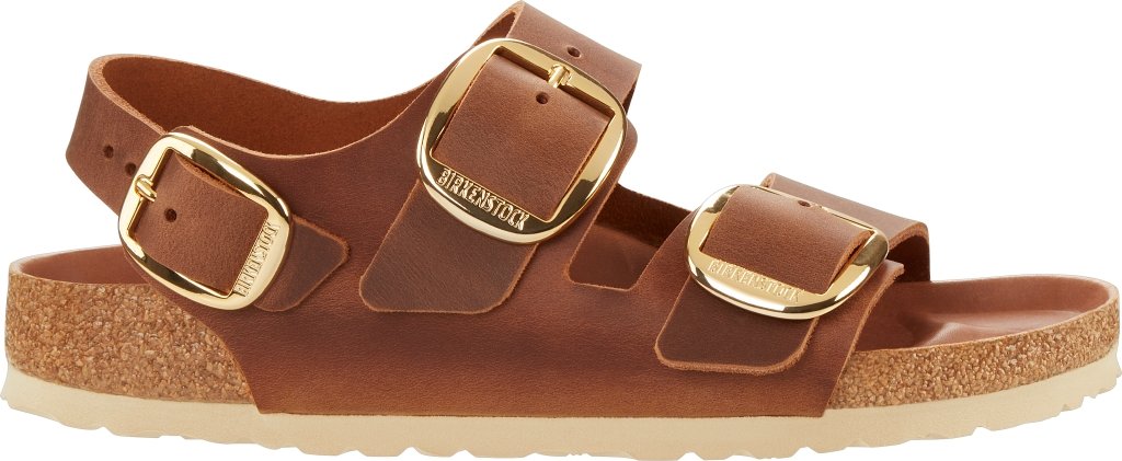 Milano Big Buckle cognac, Oiled Leather