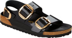 Milano Big Buckle shine black, Natural Leather