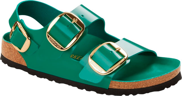 Milano Big Buckle shine digital green, Natural Lea