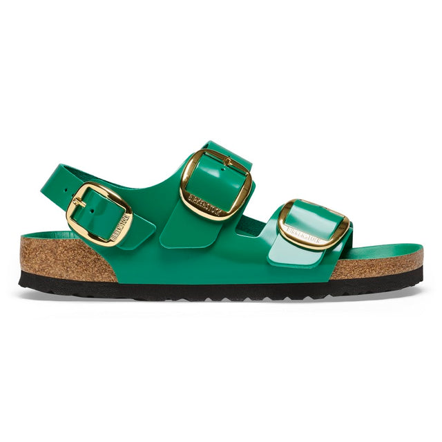 Milano Big Buckle shine digital green, Natural Lea