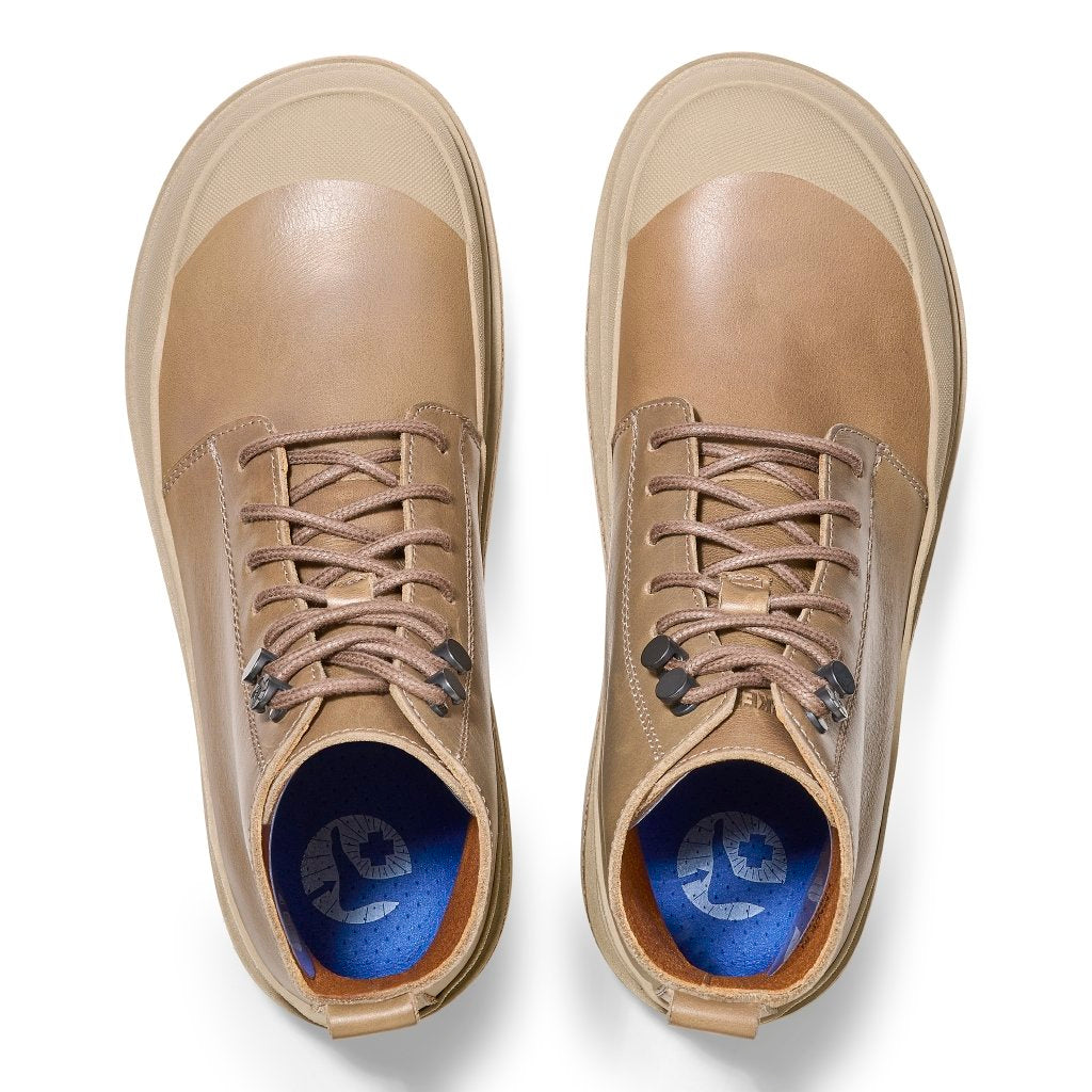 Prescott Lace Men taupe, Pull Up Leather