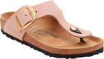 Gizeh Big Buckle soft pink, Nubuck Leather