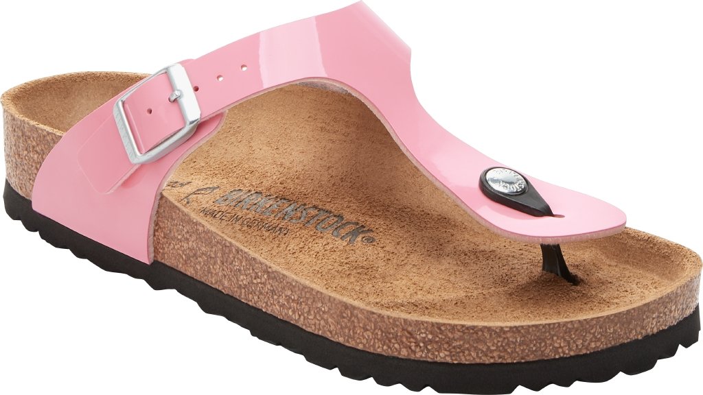 Gizeh patent candy pink black, Birko Flor Patent