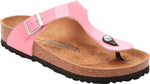 Gizeh patent candy pink black, Birko Flor Patent