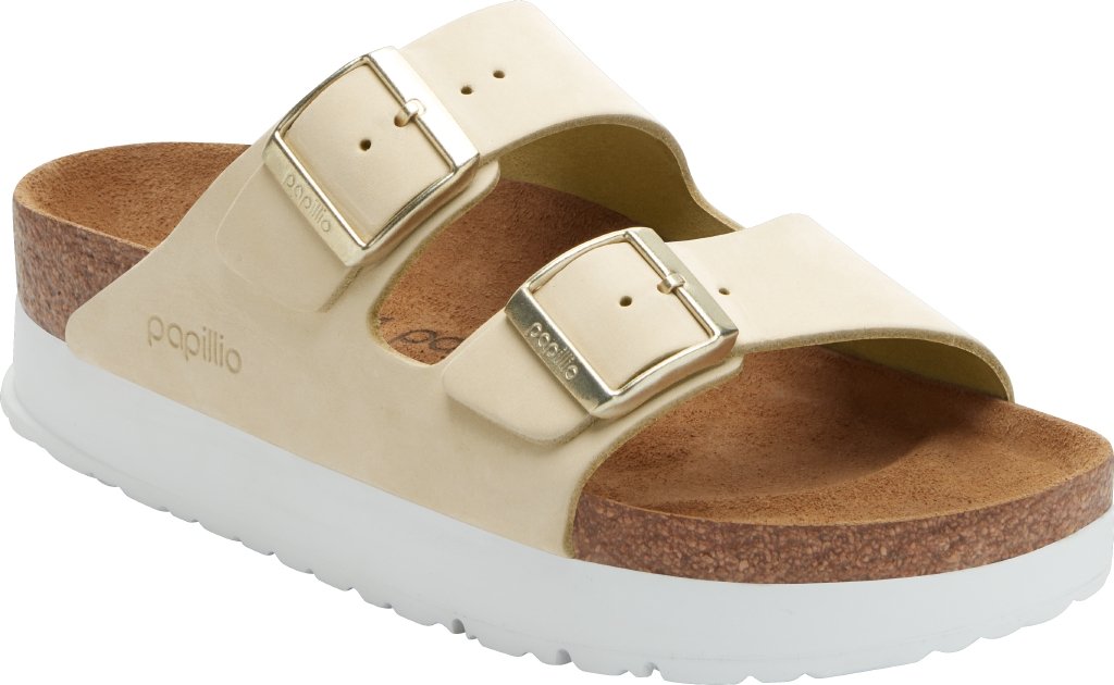 Arizona Platform ecru, Nubuck Leather