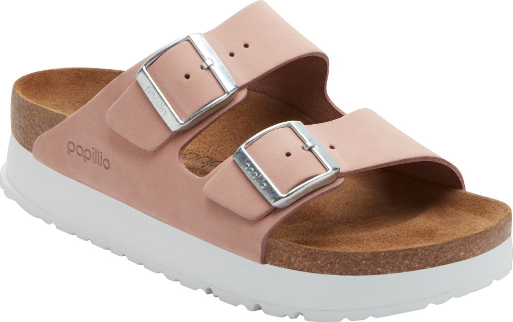 Arizona Platform soft pink, Nubuck Leather