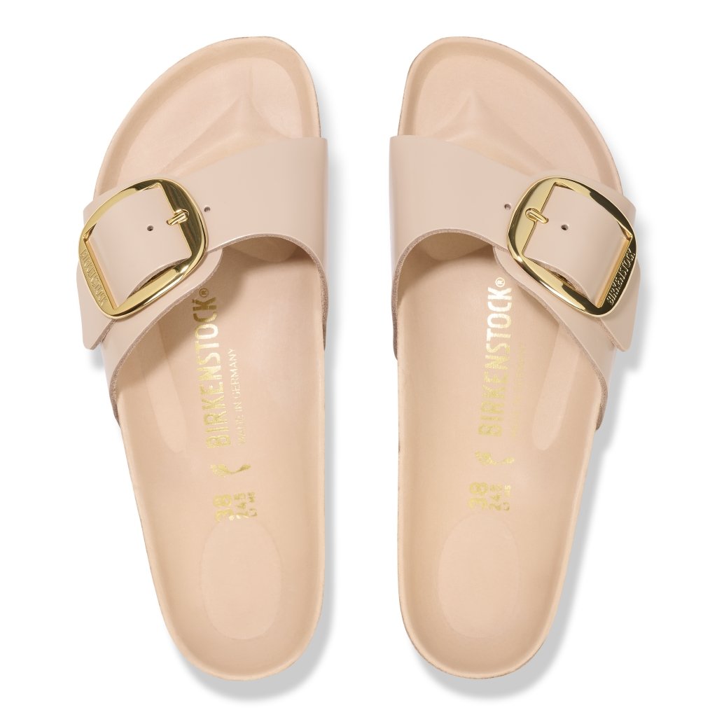 Madrid Big Buckle HEX shine new beige, Natural Lea