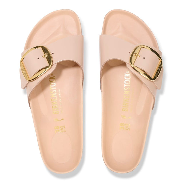 Madrid Big Buckle HEX shine new beige, Natural Lea