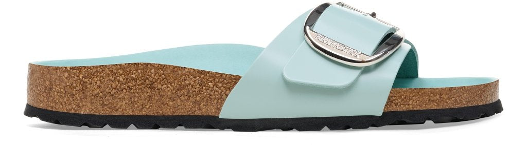 Madrid Big Buckle shine surf green, Natural Lea