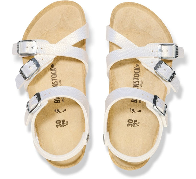 Kumba Kids shiny lizard white, Birko Flor