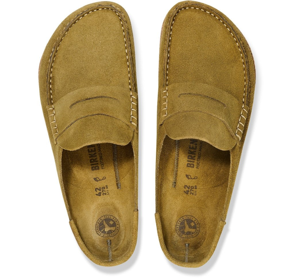 Naples pine green, Suede Leather