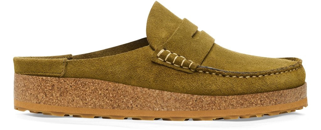 Naples pine green, Suede Leather