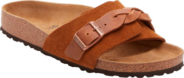 Oita Braided mink, Suede Leather
