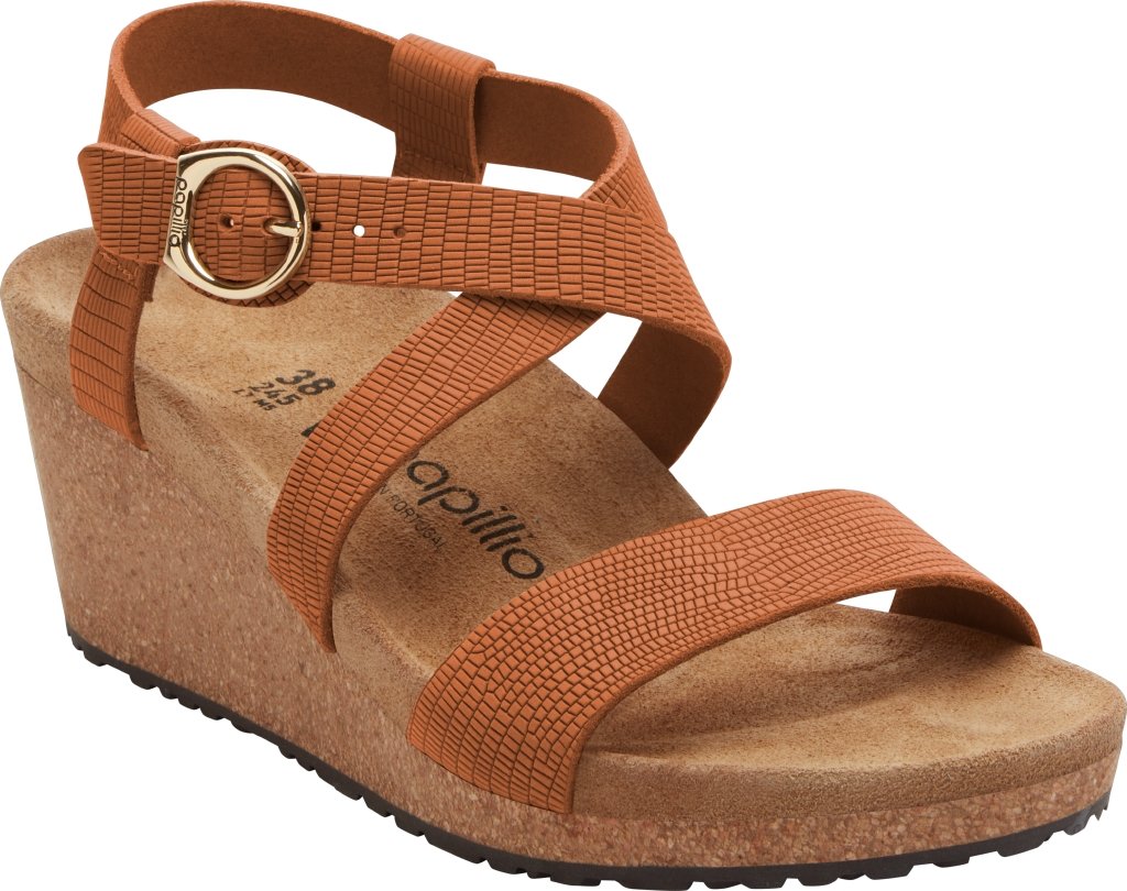 Sibyl Ring-Buckle burnt orange, Nubuck Leather