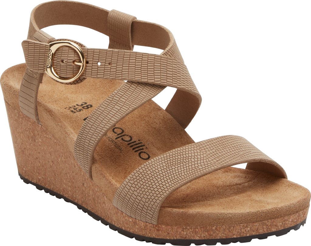 Sibyl Ring-Buckle sandcastle, Nubuck Leather