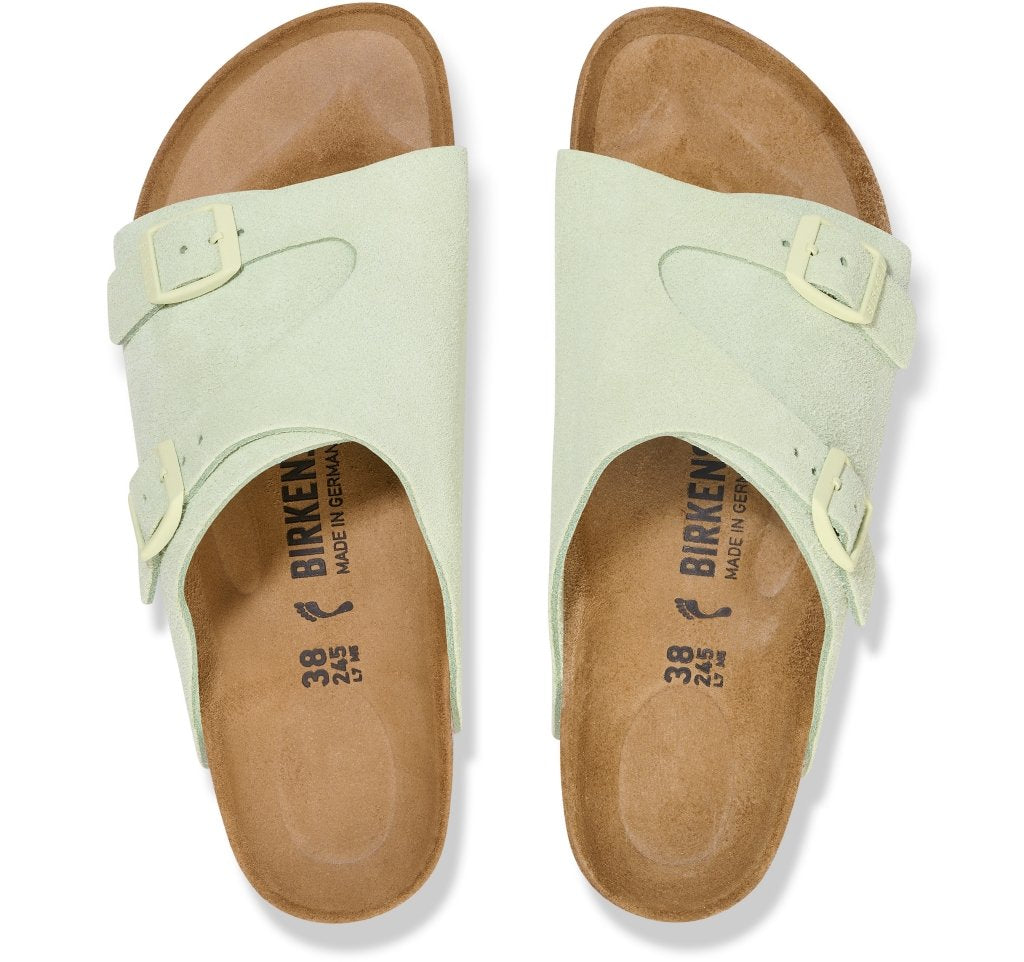 Zürich faded lime, Suede Leather