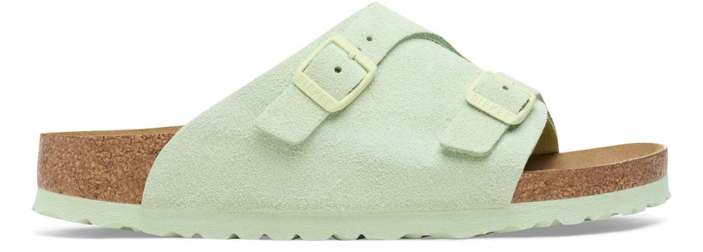 Zürich faded lime, Suede Leather