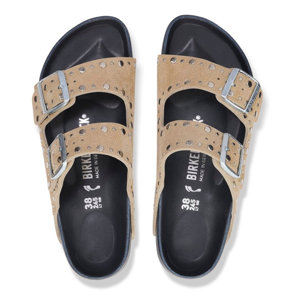 Arizona Rivet Exquisite taupe, Suede Leather