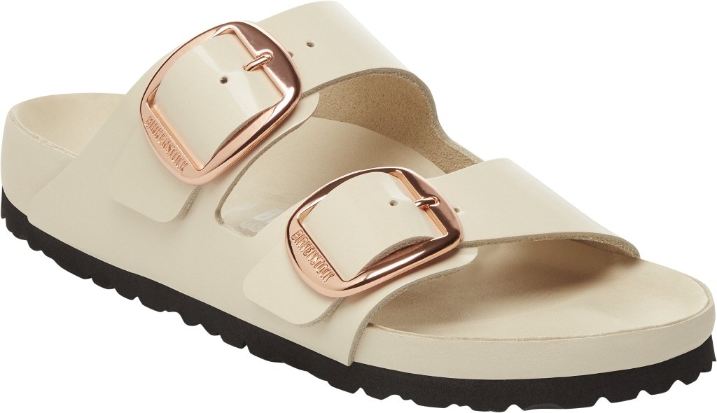 Arizona Big Buckle Exq shine ecru, Natural Leather