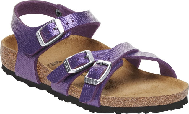 Kumba Kids shiny lizard acai, Birko Flor Embossed